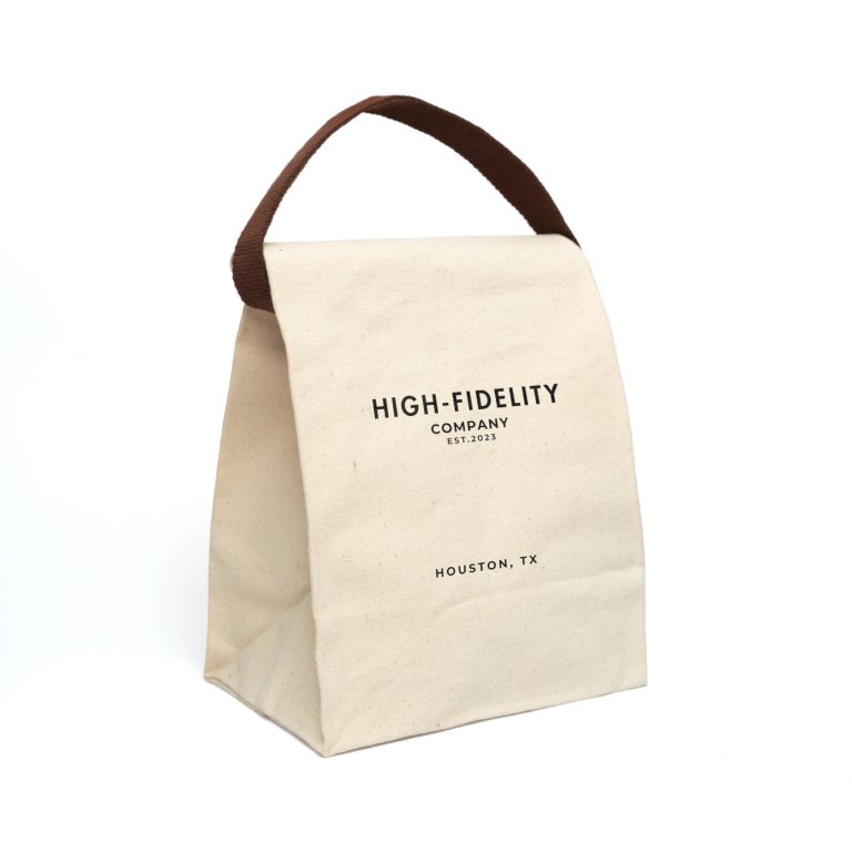Canvas lunch bag with strap   high fidelity co