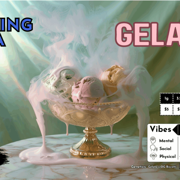 "Gelatti" (Relaxing Indica) THCa Flower Bulk