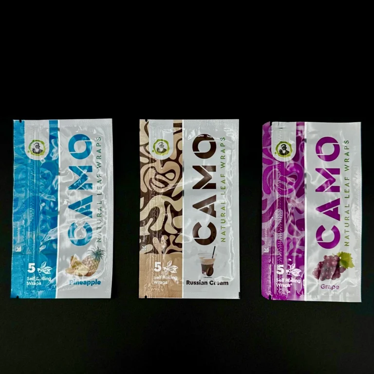 Camo Natural Leaf Wraps 5ct cannabis accessory