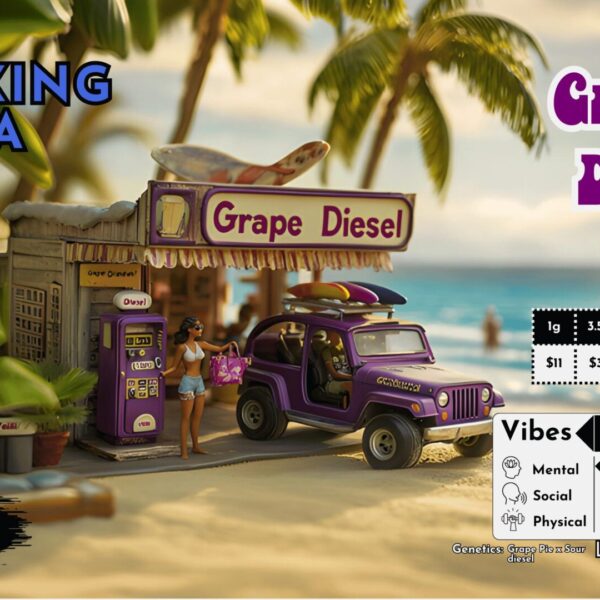 "Grape Diesel" (Relaxing Indica) THCa Flower Bulk