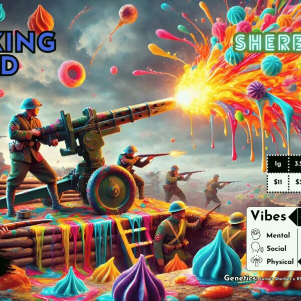 “Sherbzooka" (Relaxing Hybrid) THCa Flower Bulk