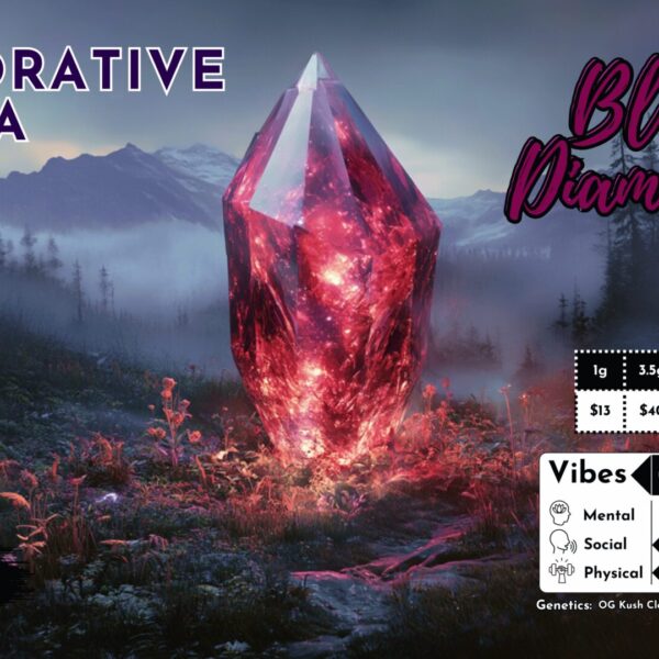 "Blood Diamond OG" (Restorative Indica) THCa Flower Bulk