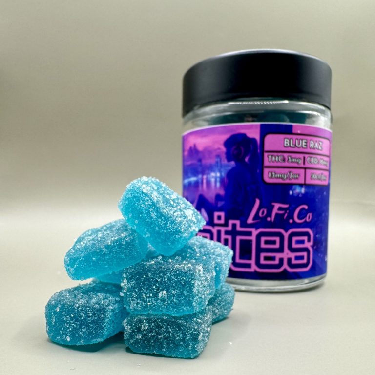 Micro bites 25ct 13mgea  blue razz   high fidelity co