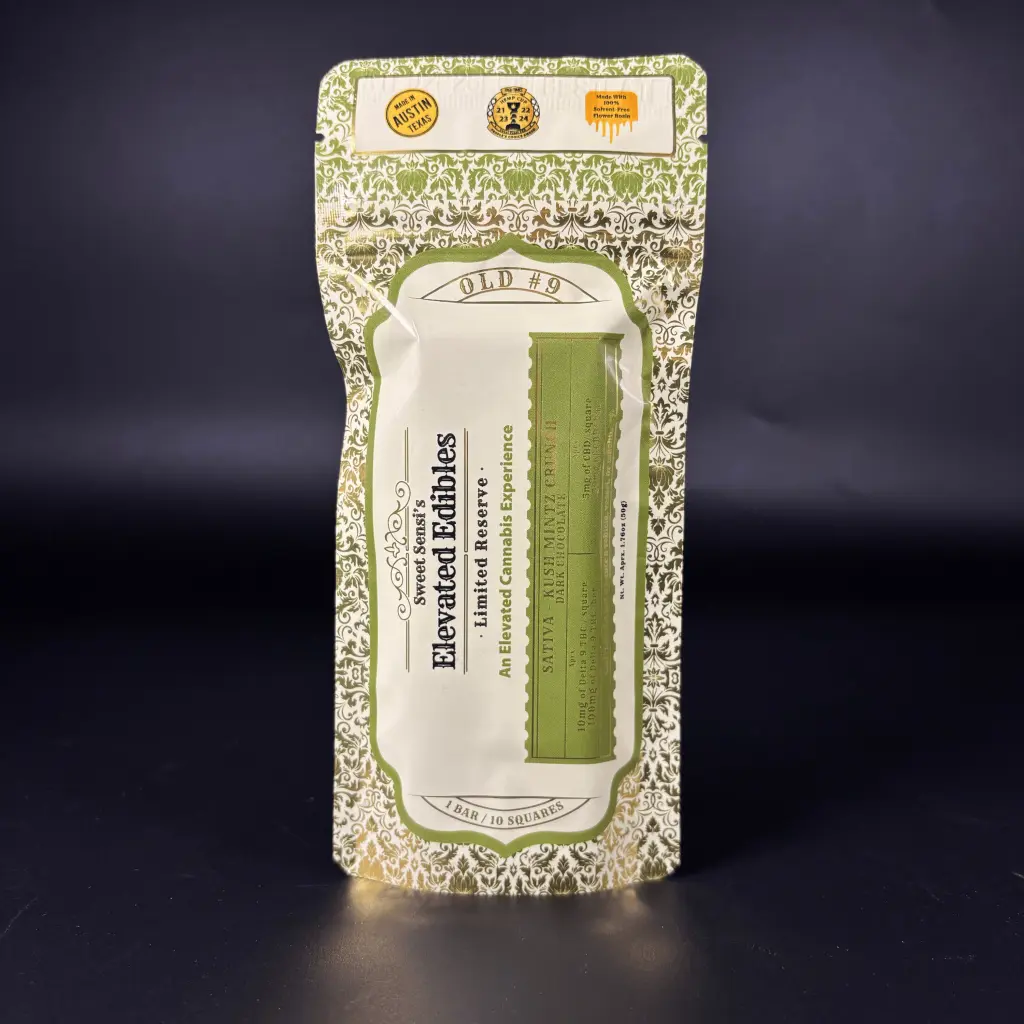 Kush Mintz Crunch Delta 9 Chocolate Bar - 10mg THC edible