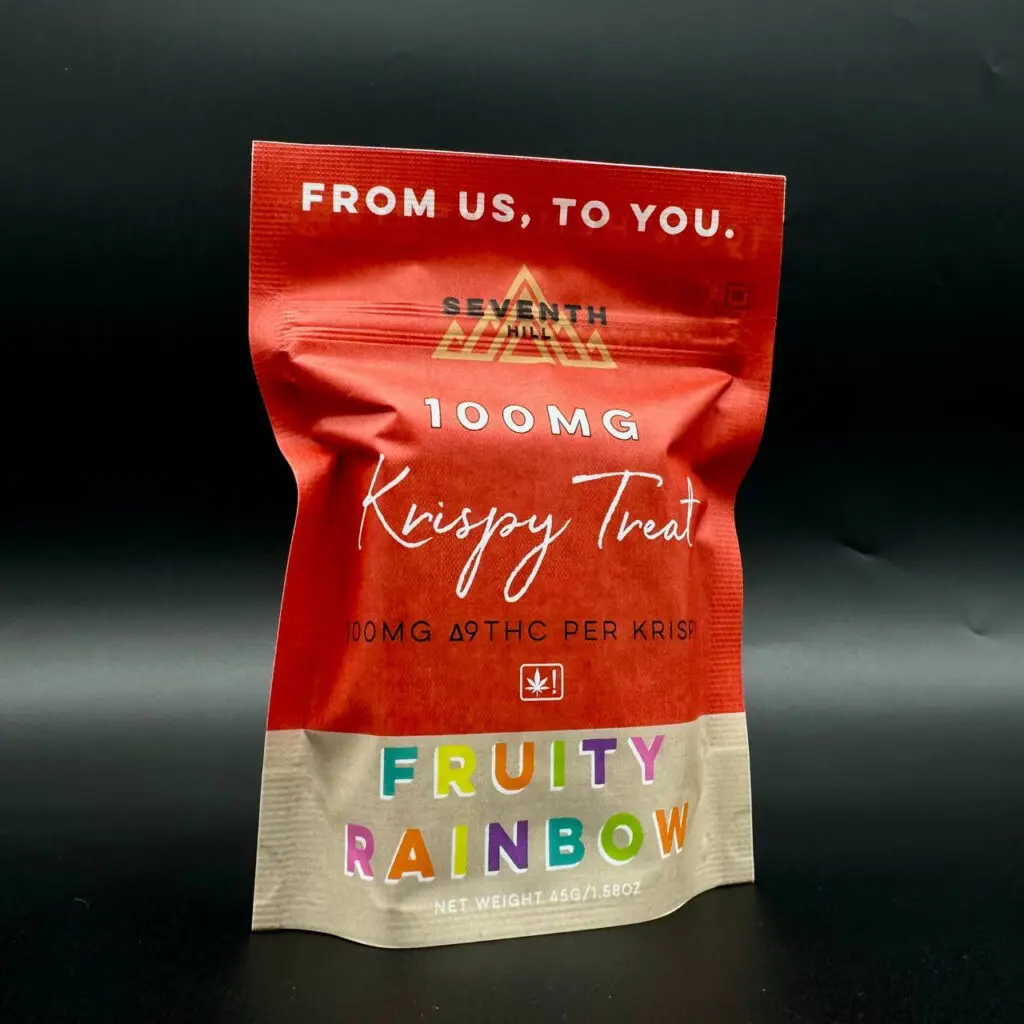 Fruity Rainbow Krispy Treat 1ct (100mg/Ea.) THC edible
