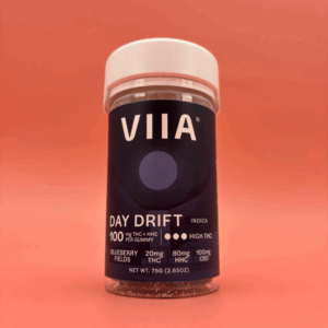 blueberry fields day drift gummies 10ct 100mgea  indica   high fidelity co