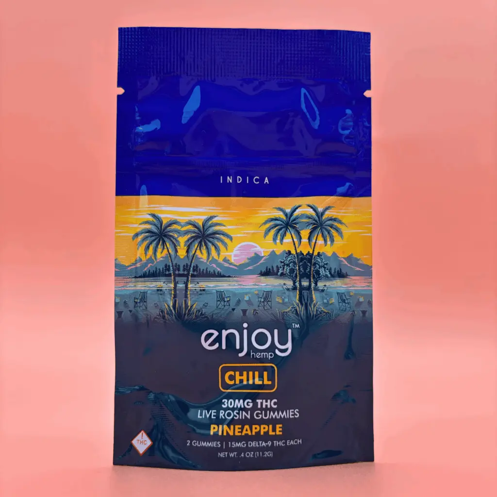 Pineapple Live Rosin Grab 'n' Go Delta 9 Gummies - 15mg, Indica (2ct) THC edible