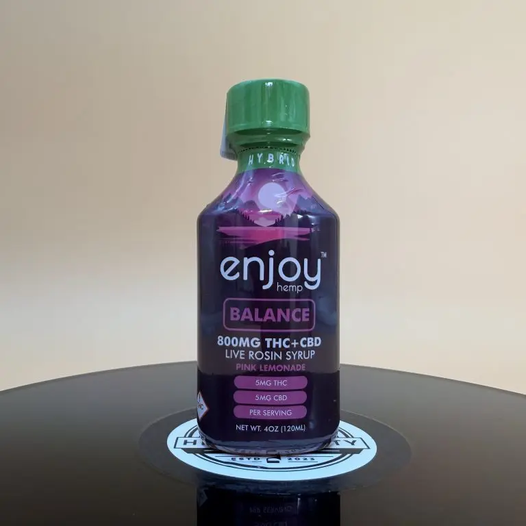 Pink Lemonade Live Rosin Delta 9 Syrup - 400mg THC + 400mg CBD, Hybrid (4oz) live rosin edible