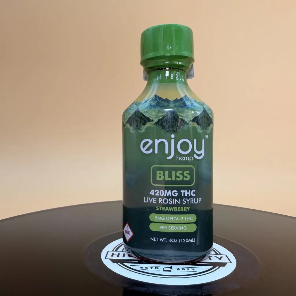 Strawberry Live Rosin Delta 9 Syrup - 420mg, Hybrid (4oz) THC drink
