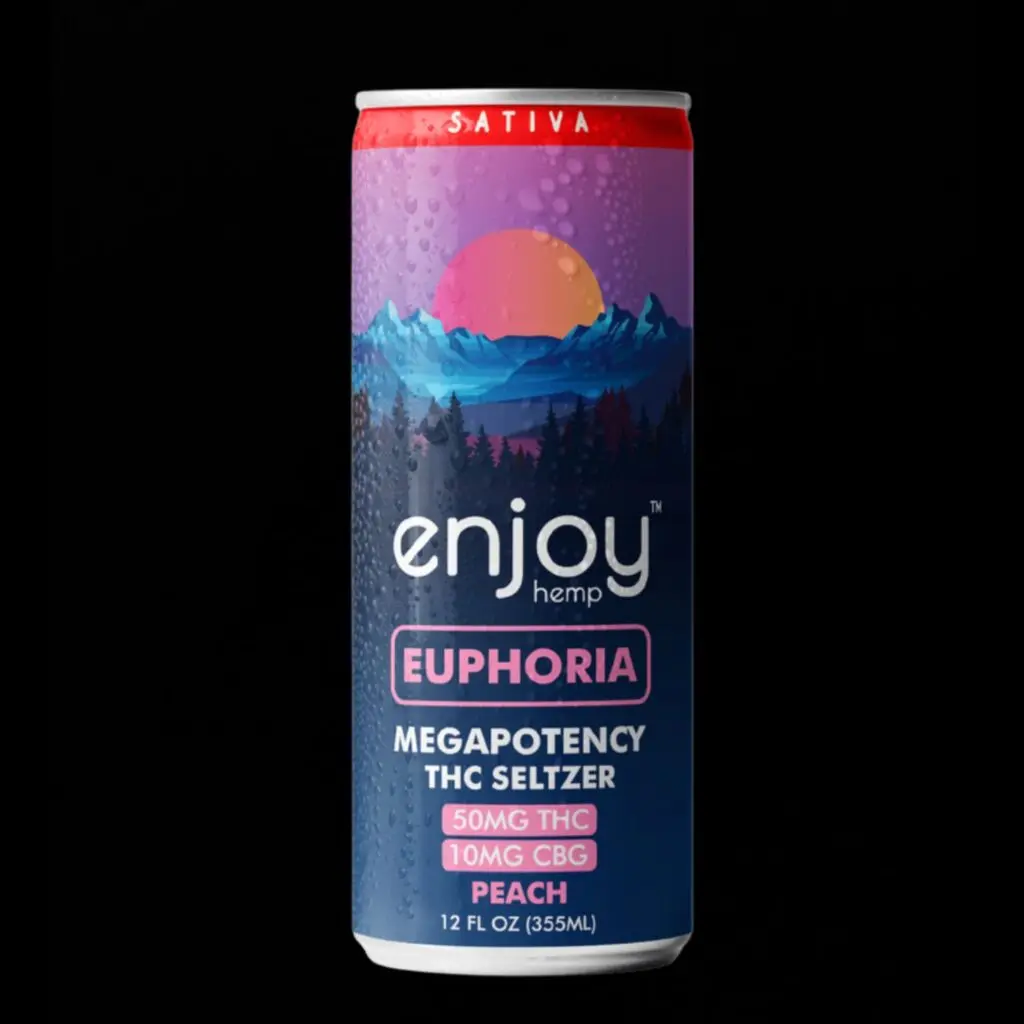 Peach Delta 9 Seltzer - 50mg, Sativa THC edible