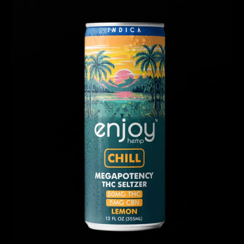 Lemon Delta 9 Seltzer - 50mg, Indica THC edible