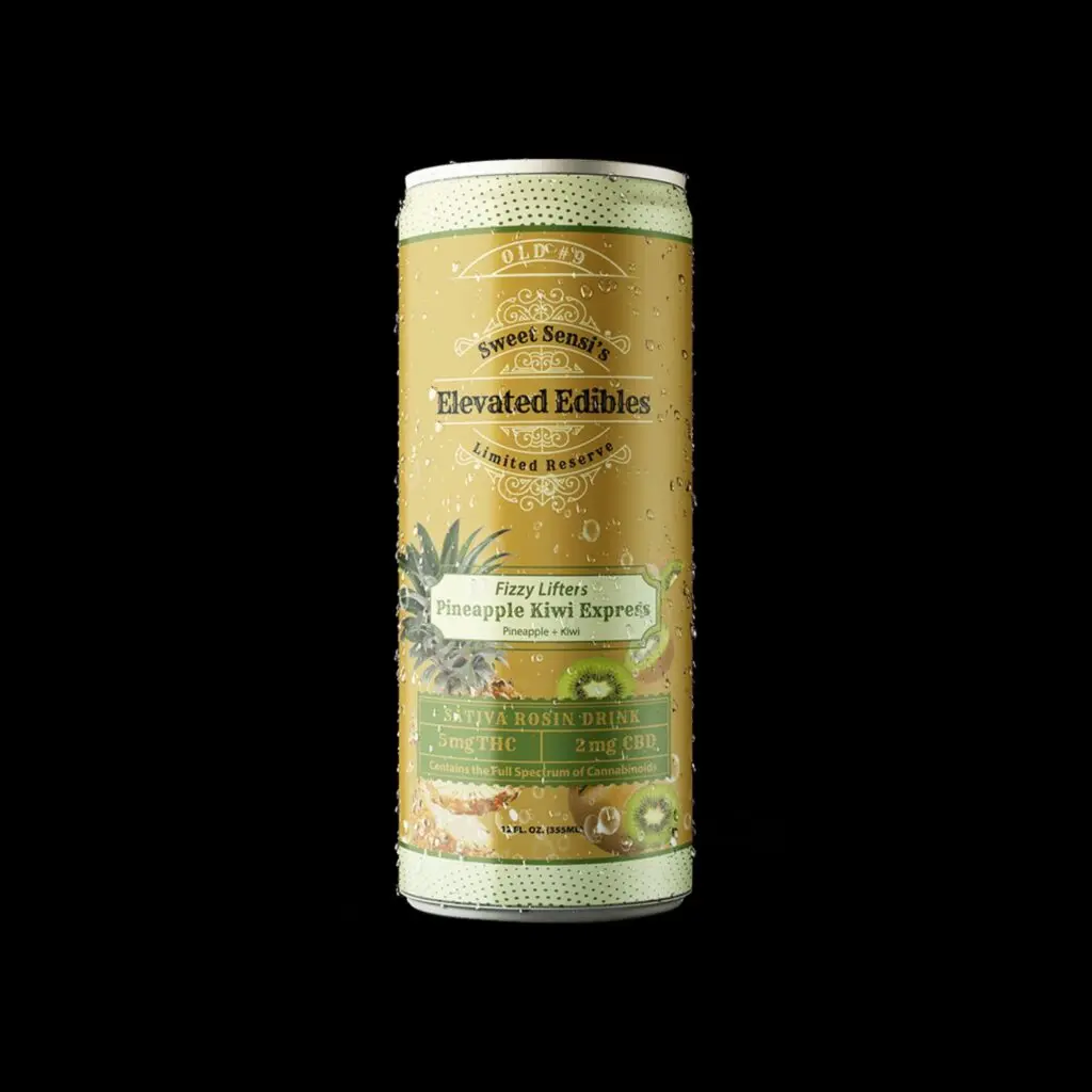 Pineapple Kiwi Express Rosin Delta 9 Drink - 5mg, Sativa THC edible