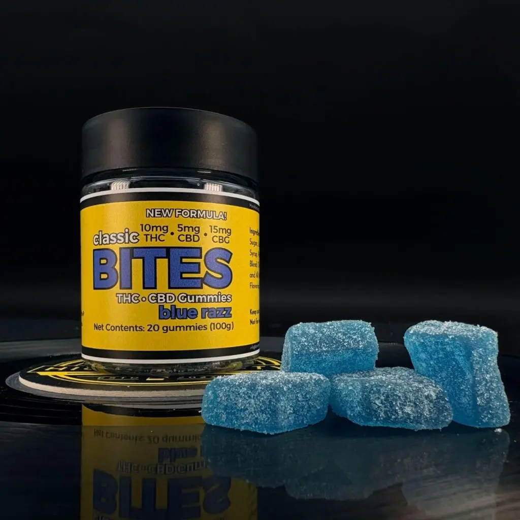 New Formula Bites 20ct (30mg/Ea.) (Blue Razz) THC edible