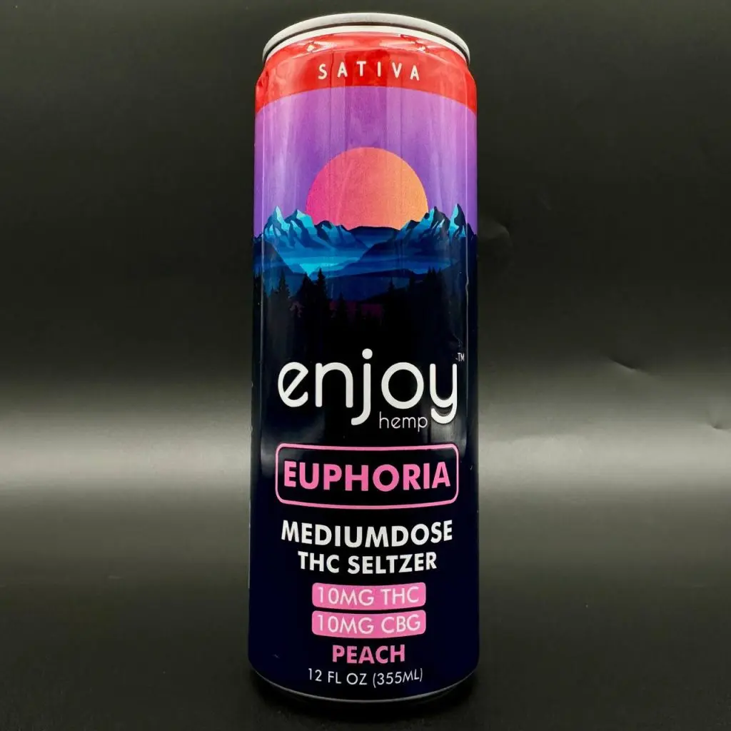 Peach THC Seltzer 10mg (Sativa) THC drink