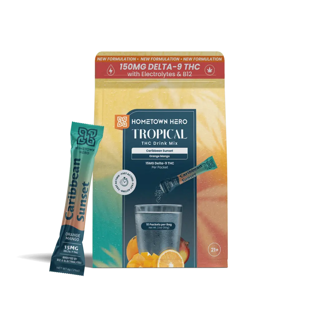 Caribbean Sunset Delta 9 Drink Mix - 15mg (10ct) THC edible