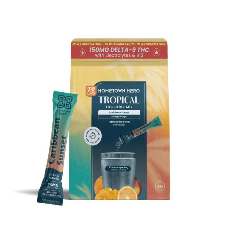 Caribbean Sunset Delta 9 Drink Mix - 15mg (10ct) THC drink