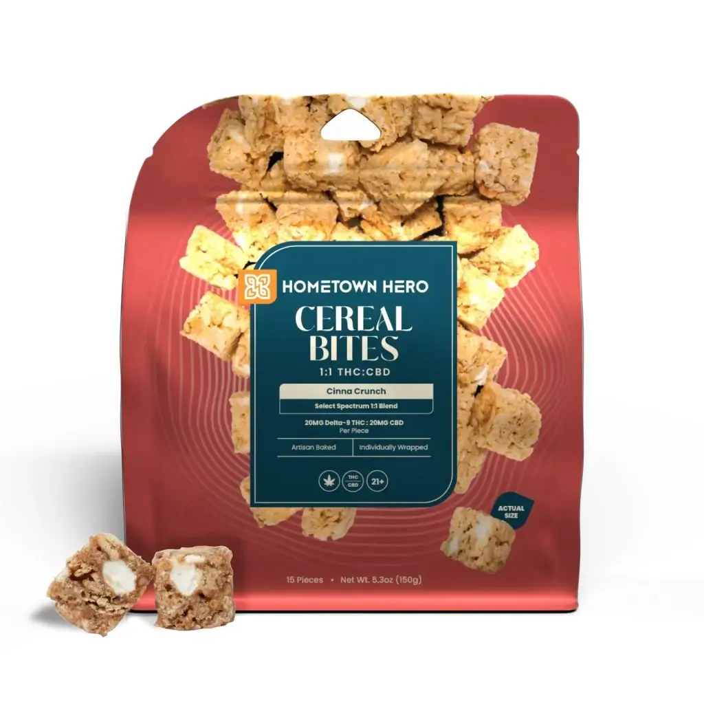 Cinna Crunch Cereal Bites - Delta 9 + CBD, 20mg Each (15ct) THC edible
