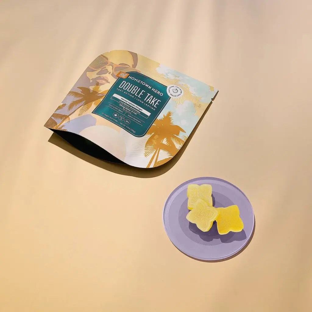 Honey Lemon Ginger Live Rosin Delta 9 Gummies - 20mg, Sativa (10ct) THC edible