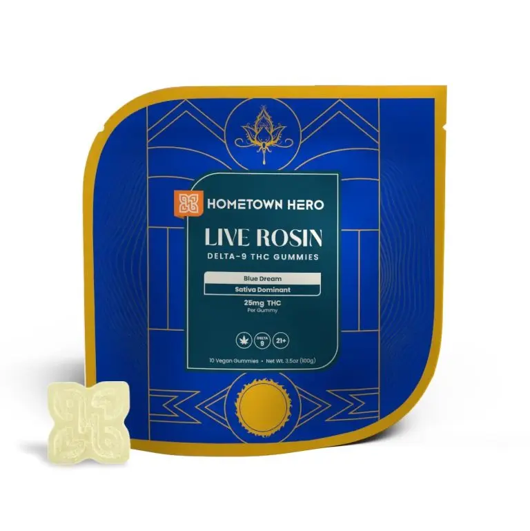 Blue Dream Live Rosin Delta 9 Gummies - 25mg, Sativa (10ct) THC gummies