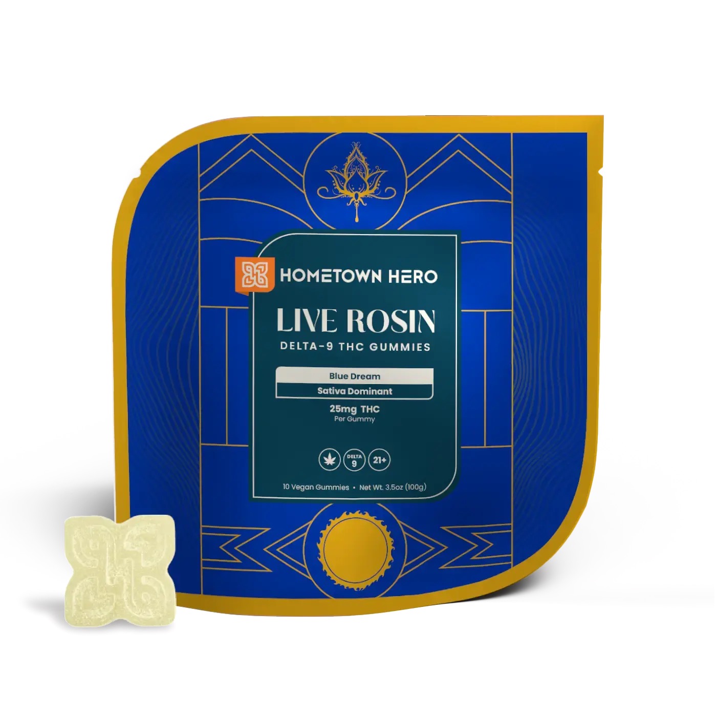 Blue Dream Live Rosin Delta 9 Gummies, Sativa (10ct)
