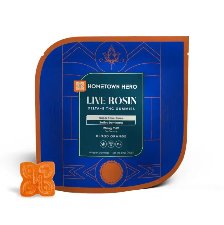 Blood Orange SSH Live Rosin Delta 9 Gummies - 25mg, Sativa (10ct) THC gummies