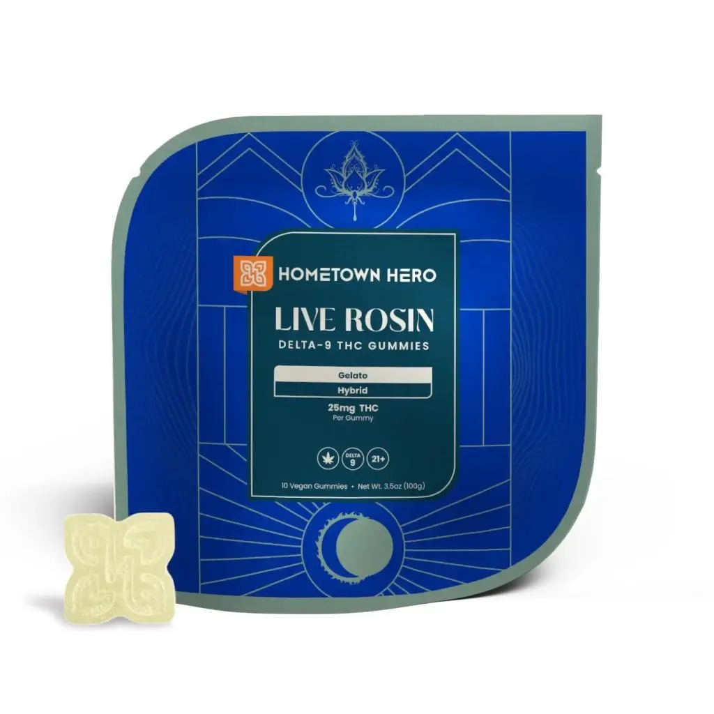 Gelato Live Rosin Delta 9 Gummies - 25mg, Hybrid (10ct) THC edible
