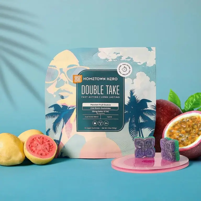 Passion Fruit Guava Live Rosin Delta 9 Gummies - 20mg, Hybrid (10ct) THC gummies