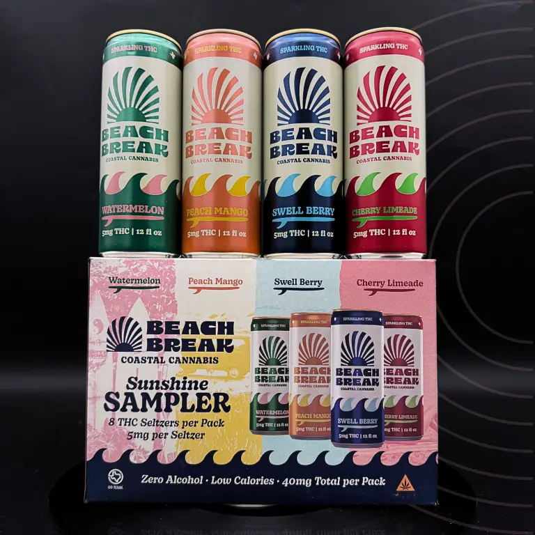 Beach Break Low Dose THC Seltzer Sampler 8-Pack 5mg