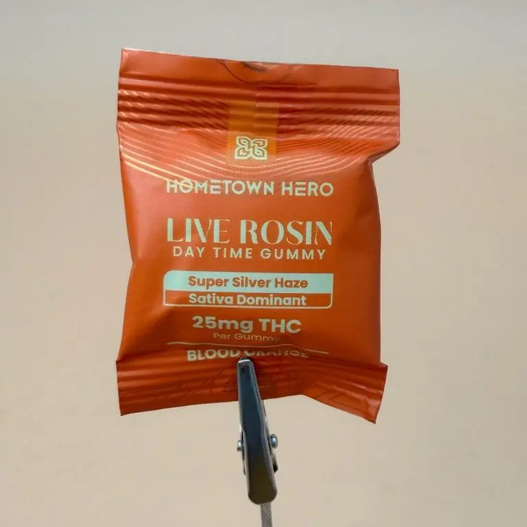 Blood Orange Super Silver Haze Live Rosin Delta 9 Gummy, 25mg, 1 Count