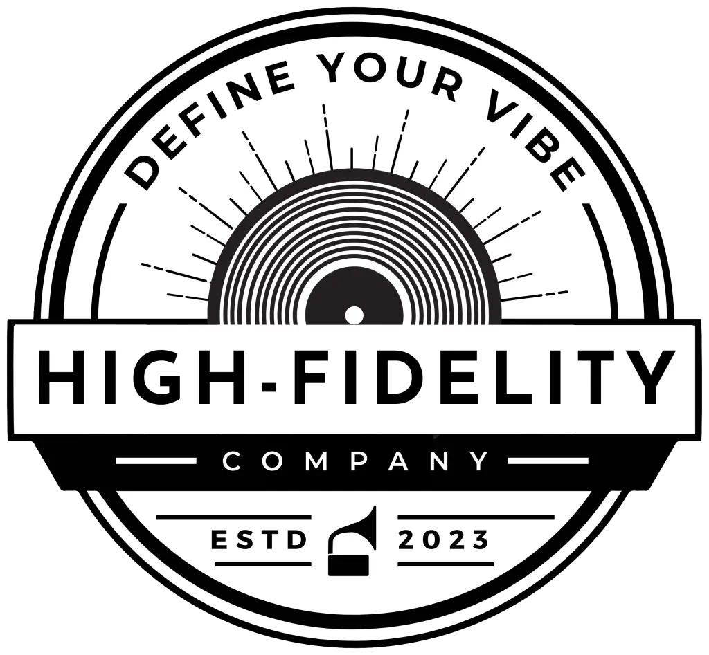 High-Fidelity Cannabis Co. Define Your Vibe seal logo