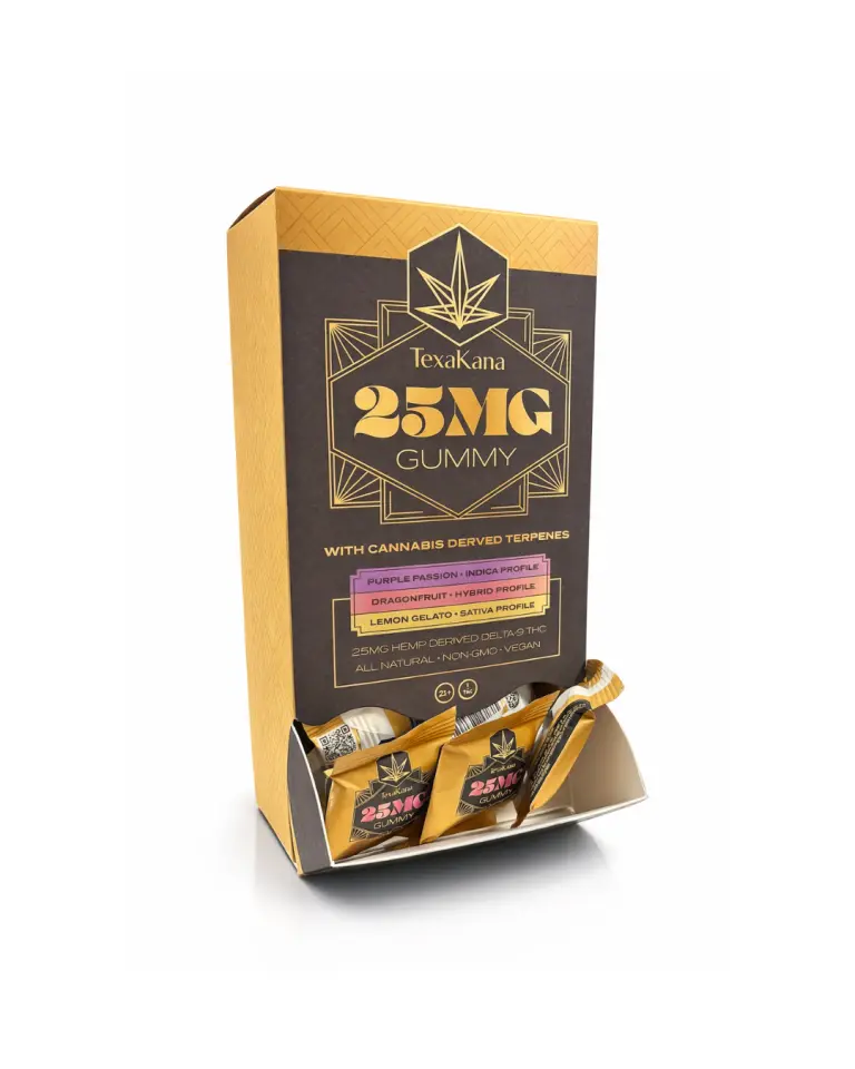 TexaKana Lemon Gelato Delta 9 Gummy, 25mg