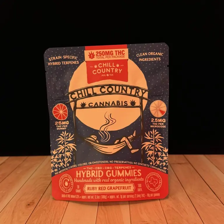 Chill Country Ruby Red Grapefruit Delta 9 Gummy, 25mg