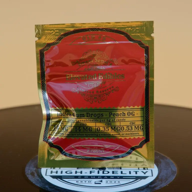 Peach OG Delta 9 Gum Drops - 14mg, Indica (2ct)