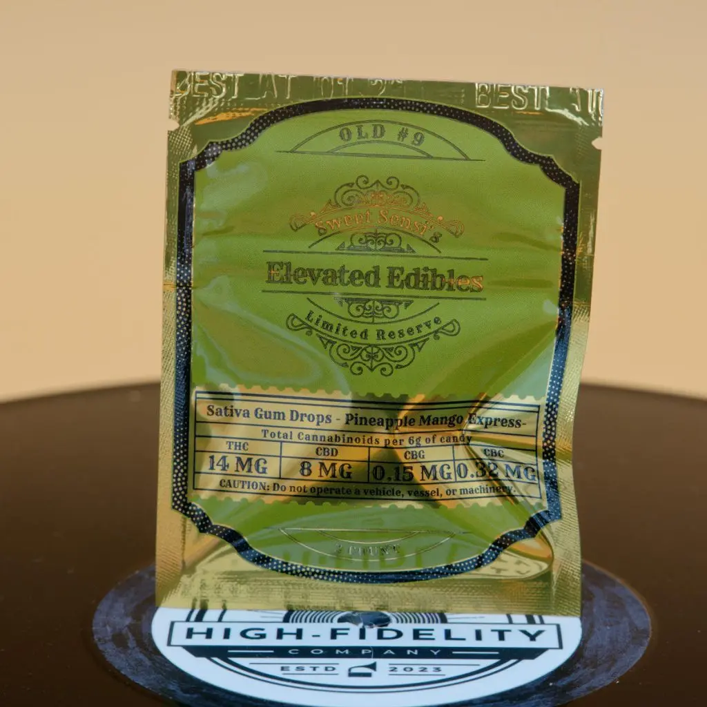 Pineapple Mango Express Delta 9 Gum Drops - 14mg, Sativa (2ct) THC edible