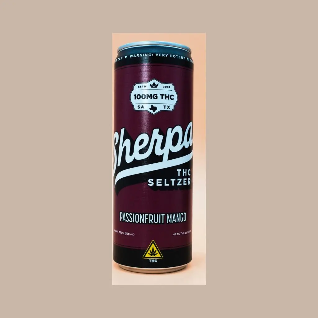 Sherpa Passionfruit Mango THC Drink, 100mg
